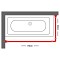 170x80 Ø 28 mm white βραχίονας μπάνιου γωνιακός Sealskin