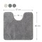 Cosima Πατάκι Λεκάνης 57x60cm Grey Sealskin