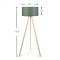 Φωτιστικό δαπέδου Rosling Megapap Mdf/ύφασμα Pvc χρώμα φυσικό/χακί 38x38x140εκ.