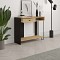 Κονσόλα Sirius Megapap χρώμα sapphire oak - silky black 100x35x79εκ.