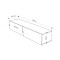 Έπιπλο τηλεόρασης επιτοίχιο Francy Megapap χρώμα sandstone 135x31,7x25εκ.