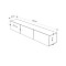 Έπιπλο τηλεόρασης επιτοίχιο Francy Megapap χρώμα ash green 180x30x30εκ.