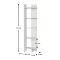 Βιβλιοθήκη Perla Megapap χρώμα λευκό 48x22x170εκ.