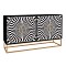 Μπουφές Gradel Megapap χρώμα μαύρο - ασπρόμαυρο 150x35x83,6εκ.
