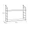 Ραφιέρα τοίχου Armoni Megapap χρώμα sacramento oak - καφέ μέταλλο 72x20x58εκ.