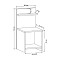 Κομοδίνο Ulman Megapap χρώμα sapphire oak 35x37x72εκ.