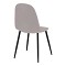 Καρέκλα Bella pakoworld ύφασμα σε γκρι με πόδι μαύρο μέταλλο 43.5x52x89εκ