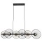 GLOBOSTAR® VERONA 00587 Μοντέρνο Κρεμαστό Φωτιστικό Οροφής με Ντουί 6 x E27 AC 220-240V IP20 - Μαύρο & Χρυσό - Μ100 x Π28 x Υ20cm