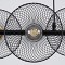 GLOBOSTAR® VERONA 00587 Μοντέρνο Κρεμαστό Φωτιστικό Οροφής με Ντουί 6 x E27 AC 220-240V IP20 - Μαύρο & Χρυσό - Μ100 x Π28 x Υ20cm