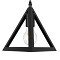 GLOBOSTAR® TRIANGLE 00608 Μοντέρνο Κρεμαστό Φωτιστικό Οροφής με Ντουί 5 x E27 AC 220-240V IP20 - Μαύρο - Μ170 x Π22 x Y130cm