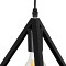 GLOBOSTAR® TRIANGLE 00611 Μοντέρνο Κρεμαστό Φωτιστικό Οροφής με Ντουί 2 x E27 AC 220-240V IP20 - Μαύρο - Μ60 x Π22 x Y130cm