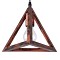 GLOBOSTAR® TRIANGLE 00613 Μοντέρνο Κρεμαστό Φωτιστικό Οροφής με Ντουί 2 x E27 AC 220-240V IP20 - Χάλκινο - Μ60 x Π22 x Y130cm