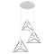 GLOBOSTAR® TRIANGLE 00617 Μοντέρνο Κρεμαστό Φωτιστικό Οροφής με Ντουί 3 x E27 AC 220-240V IP20 - Λευκό - Μ49 x Π49 x Y130cm