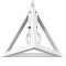 GLOBOSTAR® TRIANGLE 00617 Μοντέρνο Κρεμαστό Φωτιστικό Οροφής με Ντουί 3 x E27 AC 220-240V IP20 - Λευκό - Μ49 x Π49 x Y130cm