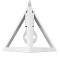 GLOBOSTAR® TRIANGLE 00617 Μοντέρνο Κρεμαστό Φωτιστικό Οροφής με Ντουί 3 x E27 AC 220-240V IP20 - Λευκό - Μ49 x Π49 x Y130cm