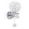 GloboStar® CANTER 00634 Μοντέρνο Επιτοίχιο Φωτιστικό Απλίκα Μονόφωτο 1 x E27 IP20 Ασημί Μέταλλο με Λευκό Γυαλί - Μ14 x Π15 x Υ30cm