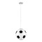 GLOBOSTAR® FOOTBALL 00647 Παιδικό Κρεμαστό Φωτιστικό Οροφής με Ντουί 1 x E27 AC 220-240V IP20 - Λευκό & Μαύρο - Μ25 x Π25 x Υ25cm