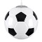 GLOBOSTAR® FOOTBALL 00647 Παιδικό Κρεμαστό Φωτιστικό Οροφής με Ντουί 1 x E27 AC 220-240V IP20 - Λευκό & Μαύρο - Μ25 x Π25 x Υ25cm