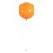 GLOBOSTAR® BALLOON 00650 Παιδικό Φωτιστικό Οροφής με Ντουί 1 x E27 AC 220-240V IP20 - Πορτοκαλί - Μ30 x Π30 x Υ33cm