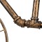 GloboStar® SWIFTWALKER 00659 Vintage Επιτοίχιο Φωτιστικό Απλίκα Τρίφωτο 3 x E27 IP20 Μπρούτζινο & Κόκκινο Μέταλλο - Μ85 x Π29.5 x Υ55cm