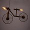 GLOBOSTAR® SWIFTWALKER 00660 Vintage Κρεμαστό Φωτιστικό Οροφής με Ντουί 3 x E27 AC 220-240V IP20 - Χάλκινο & Κόκκινο - Μ85 x Π29.5 x Υ55cm