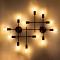 GloboStar® PIPING 00669 Vintage Επιτοίχιο Φωτιστικό Πολύφωτο 12 x E27 IP20 Μπρούτζινο Μέταλλο - Μ78.5 x Π9.5 x Υ64cm