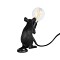 GLOBOSTAR® MOUSE 00678 Vintage Επιτραπέζιο Φωτιστικό Πορτατίφ με Ντουί 1 x E27 AC 220-240V IP20 - Μαύρο - Μ12 x Π4 x Υ10cm