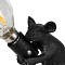 GLOBOSTAR® MOUSE 00678 Vintage Επιτραπέζιο Φωτιστικό Πορτατίφ με Ντουί 1 x E27 AC 220-240V IP20 - Μαύρο - Μ12 x Π4 x Υ10cm