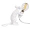 GloboStar® MOUSE 00679 Vintage Επιτραπέζιο Φωτιστικό Πορτατίφ Μονόφωτο 1 x E12 IP20 Λευκό Πλαστικό - Μ12 x Π4 x Υ10cm