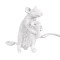 GloboStar® MOUSE 00679 Vintage Επιτραπέζιο Φωτιστικό Πορτατίφ Μονόφωτο 1 x E12 IP20 Λευκό Πλαστικό - Μ12 x Π4 x Υ10cm