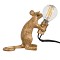 GloboStar® MOUSE 00680 Vintage Επιτραπέζιο Φωτιστικό Πορτατίφ Μονόφωτο 1 x E12 IP20 Χρυσό Πλαστικό - Μ12 x Π4 x Υ10cm