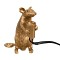 GloboStar® MOUSE 00680 Vintage Επιτραπέζιο Φωτιστικό Πορτατίφ Μονόφωτο 1 x E12 IP20 Χρυσό Πλαστικό - Μ12 x Π4 x Υ10cm
