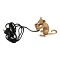GloboStar® MOUSE 00680 Vintage Επιτραπέζιο Φωτιστικό Πορτατίφ Μονόφωτο 1 x E12 IP20 Χρυσό Πλαστικό - Μ12 x Π4 x Υ10cm