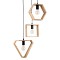 GLOBOSTAR® ELISE 00683 Μοντέρνο Κρεμαστό Φωτιστικό Οροφής με Ντουί 3 x E27 AC 220-240V IP20 - Μπεζ & Μαύρο - Μ55 x Π55 x Υ130cm