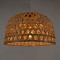 GLOBOSTAR® MANGEA 00716 Boho Κρεμαστό Φωτιστικό Οροφής με Ντουί 1 x E27 AC 220-240V IP20 - Μπεζ - Μ50 x Π50 x Υ34cm