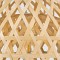 GLOBOSTAR® MANGEA 00716 Boho Κρεμαστό Φωτιστικό Οροφής με Ντουί 1 x E27 AC 220-240V IP20 - Μπεζ - Μ50 x Π50 x Υ34cm