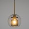 GLOBOSTAR® AVERY 00739 Μοντέρνο Κρεμαστό Φωτιστικό Οροφής με Ντουί 1 x E27 AC 220-240V IP20 - Διάφανο & Χρυσό - Μ18 x Π18 x Υ38cm
