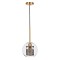 GLOBOSTAR® AVERY 00739 Μοντέρνο Κρεμαστό Φωτιστικό Οροφής με Ντουί 1 x E27 AC 220-240V IP20 - Διάφανο & Χρυσό - Μ18 x Π18 x Υ38cm