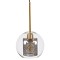 GLOBOSTAR® AVERY 00739 Μοντέρνο Κρεμαστό Φωτιστικό Οροφής με Ντουί 1 x E27 AC 220-240V IP20 - Διάφανο & Χρυσό - Μ18 x Π18 x Υ38cm