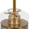 GLOBOSTAR® AVERY 00739 Μοντέρνο Κρεμαστό Φωτιστικό Οροφής με Ντουί 1 x E27 AC 220-240V IP20 - Διάφανο & Χρυσό - Μ18 x Π18 x Υ38cm
