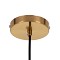 GLOBOSTAR® AVERY 00739 Μοντέρνο Κρεμαστό Φωτιστικό Οροφής με Ντουί 1 x E27 AC 220-240V IP20 - Διάφανο & Χρυσό - Μ18 x Π18 x Υ38cm