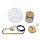 GLOBOSTAR® AVERY 00739 Μοντέρνο Κρεμαστό Φωτιστικό Οροφής με Ντουί 1 x E27 AC 220-240V IP20 - Διάφανο & Χρυσό - Μ18 x Π18 x Υ38cm