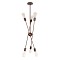 GLOBOSTAR® ZANE 00785 Μοντέρνο Φωτιστικό Οροφής με Ντουί 6 x E27 AC 220-240V IP20 - Χάλκινο - Μ70 x Π70 x Υ100cm