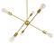 GLOBOSTAR® ZANE 00786 Μοντέρνο Φωτιστικό Οροφής με Ντουί 6 x E27 AC 220-240V IP20 - Χρυσό - Μ70 x Π70 x Υ100cm