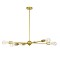 GLOBOSTAR® ZANE 00786 Μοντέρνο Φωτιστικό Οροφής με Ντουί 6 x E27 AC 220-240V IP20 - Χρυσό - Μ70 x Π70 x Υ100cm
