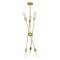 GLOBOSTAR® ZANE 00786 Μοντέρνο Φωτιστικό Οροφής με Ντουί 6 x E27 AC 220-240V IP20 - Χρυσό - Μ70 x Π70 x Υ100cm
