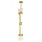 GLOBOSTAR® ZANE 00786 Μοντέρνο Φωτιστικό Οροφής με Ντουί 6 x E27 AC 220-240V IP20 - Χρυσό - Μ70 x Π70 x Υ100cm