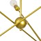 GLOBOSTAR® ZANE 00786 Μοντέρνο Φωτιστικό Οροφής με Ντουί 6 x E27 AC 220-240V IP20 - Χρυσό - Μ70 x Π70 x Υ100cm