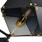 GloboStar® WELLES 00795 Μοντέρνο Επιτοίχιο Φωτιστικό Απλίκα Δίφωτο 2 x E14 IP20 Μαύρο & Χρυσό Μέταλλο - Μ52 x Π21 x Υ17cm