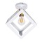 GLOBOSTAR® CUBE 00800 Μοντέρνο Φωτιστικό Οροφής με Ντουί 1 x E27 AC 220-240V IP20 - Λευκό & Χρυσό - Μ25 x Π25 x Υ25cm